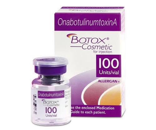 Botox 100IU injection for wrinkles, fine lines and facial rejuvenation.