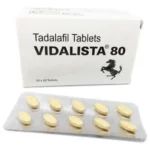 Vidalista Tadalafil 80mg tablets for erectile dysfunction treatment in men.