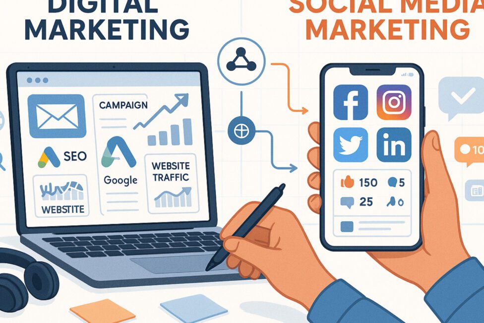 Difference Between Digital Marketing and Social Media Marketing - A Complete Guide