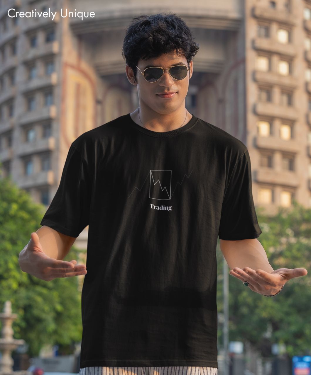 Trading Charts – 240 GSM 100% Cotton Oversized Tshirt - Image 5