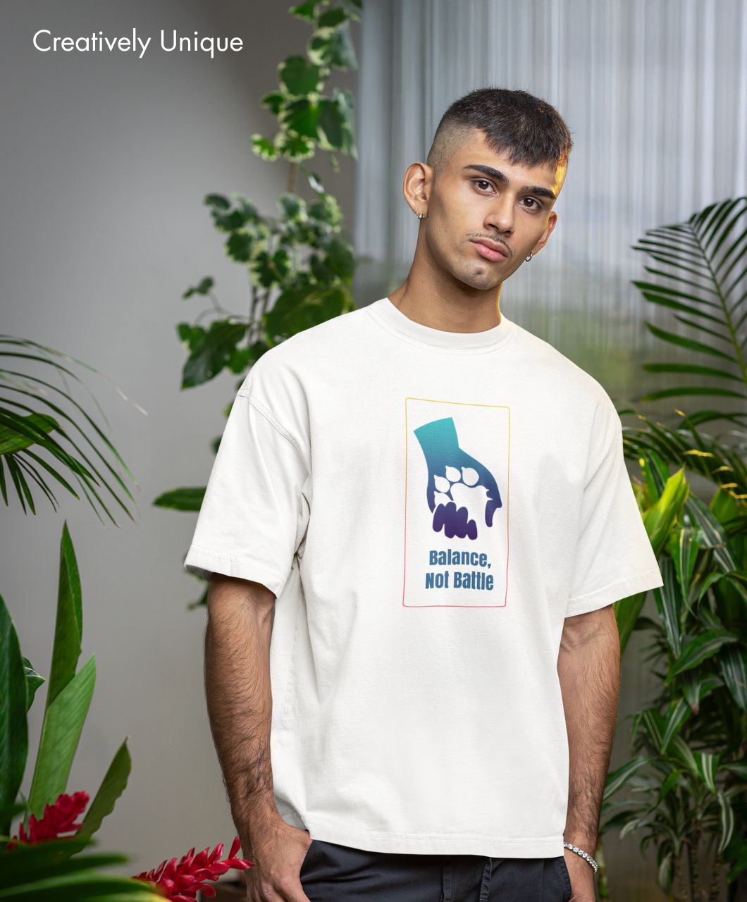 Balance Not Battle | Mindfulness & Positivity T-Shirts | 240 GSM - Image 2