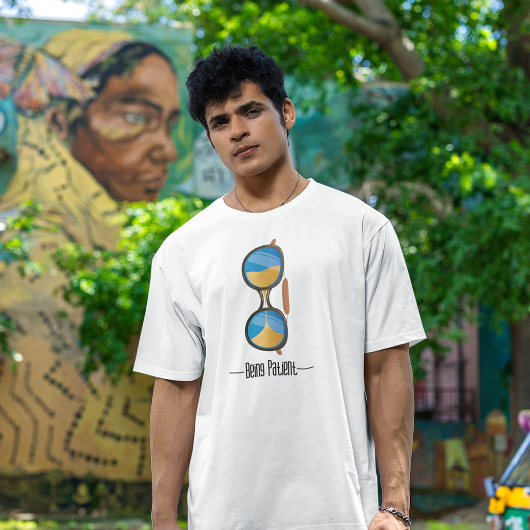 Vertical Goggle T-Shirt | Being Patient Graphic Tee - Image 2
