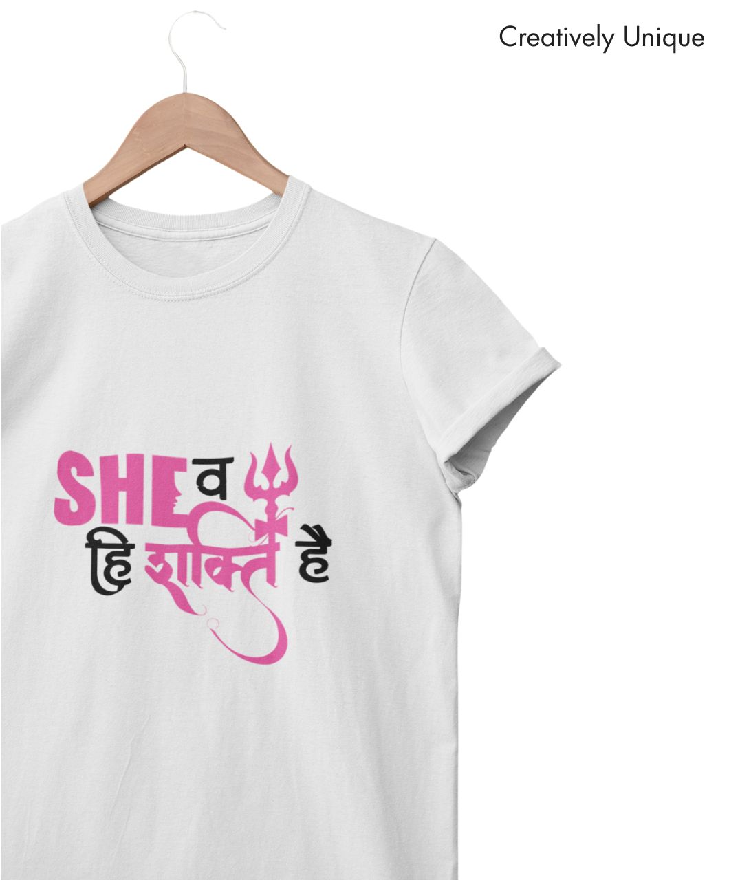SHE व हि शक्ति है | Shiva T-Shirts | HD Print - Image 3