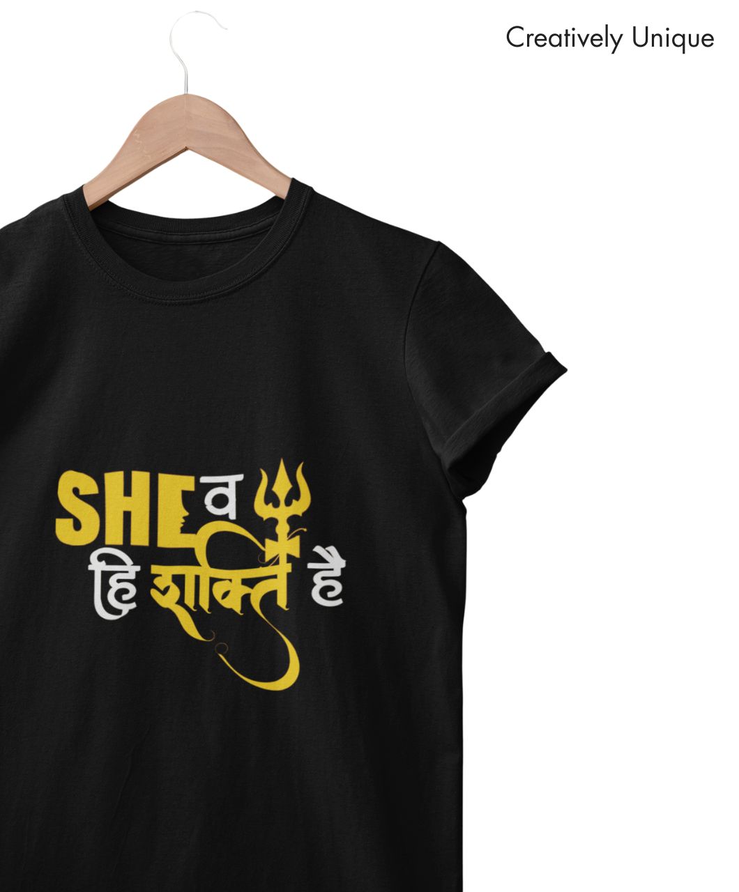 SHE व हि शक्ति है | Shiva T-Shirts | HD Print - Image 4