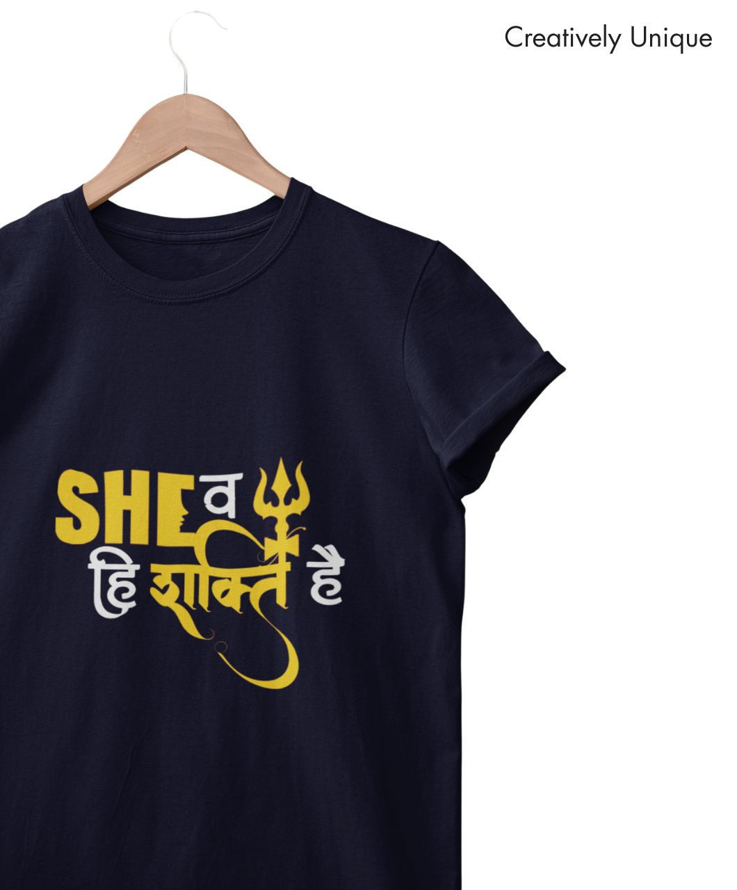 SHE व हि शक्ति है | Shiva T-Shirts | HD Print - Image 5