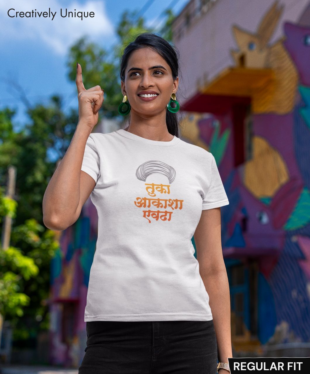 Tuka Akasha Yevdha Cotton Tee – Inspired by Wari Pandharpur - Image 7